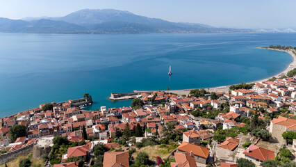 The historic port of Nafpaktos, Greece