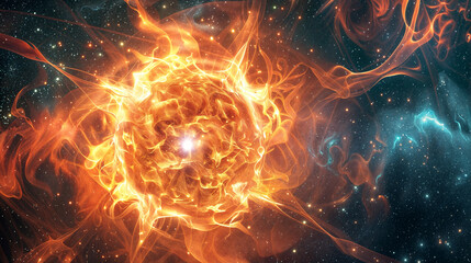 Image illustration of nuclear fusion, energy
核融合、エネルギーのイメージイラスト
