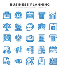 Business Strategy icons set. Vector illustration.