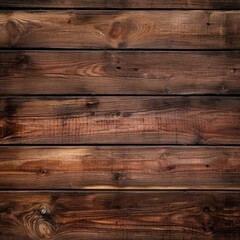 Obraz premium Close-up of a dark brown wooden wall with visible wood grain. Background for design.