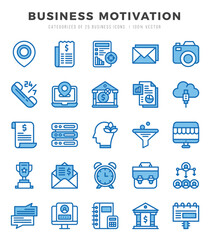 Business Motivation icons set for website and mobile site and apps.