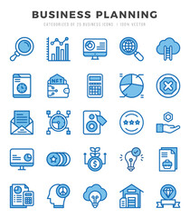 Business Strategy icons Pack. Two Color icons set. Business Strategy collection set.