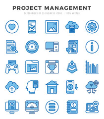 Simple Set of Project Management Related Vector Two Color Icons.