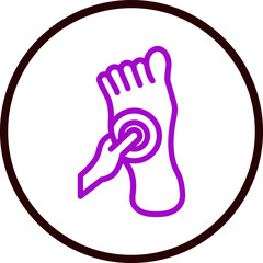 Obraz premium Massage Line Purple Circle Black