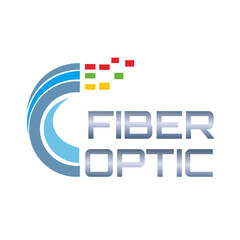 Obraz premium logo fiber optic concept professional