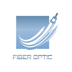 Fototapeta premium fiber optic logo concept