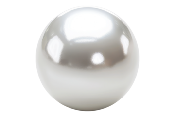 White pearl isolated on white background