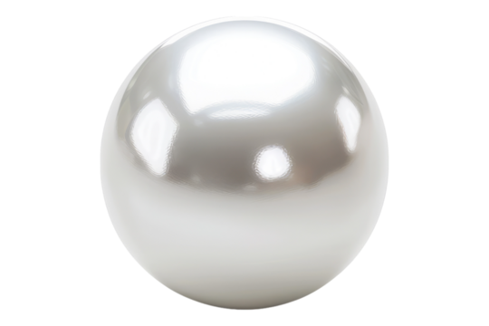 White pearl isolated on white background