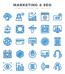 Marketing & SEO Icon Bundle 25 Icons for Websites and Apps