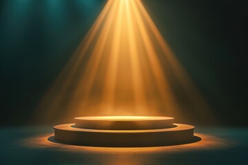 Stage with spotlight