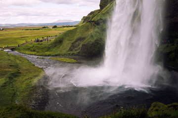 Skógafoss waterfall viewpoint in Iceland
