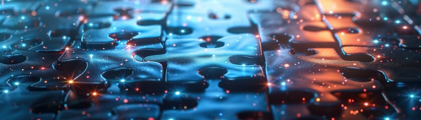 Obraz premium Algorithm creating imaginative puzzle games, AI puzzle design, algorithmic creativity and entertainment