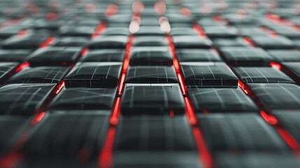 Futuristic Technology Wallpaper with Digital Grid Pattern and Luminous Lines