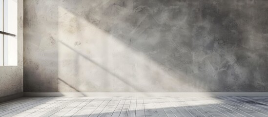 Grey-painted wall in a room with a white background