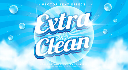 Extra Clean editable text effect Template suitable for cleaning style background