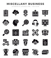 icons set. Miscellany Business for web. app. vector illustration.
