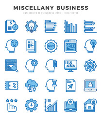 Set of Miscellany Business Icons Two Color icons collection.