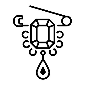 black gem brooch icon clip art preview