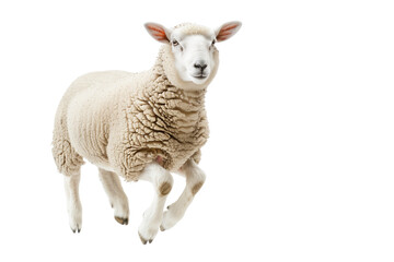 Fototapeta premium sheep jumping isolated on transparent background