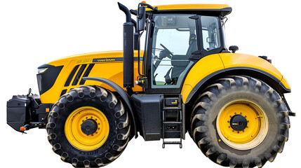 Fototapeta premium Yellow agricultural tractor
