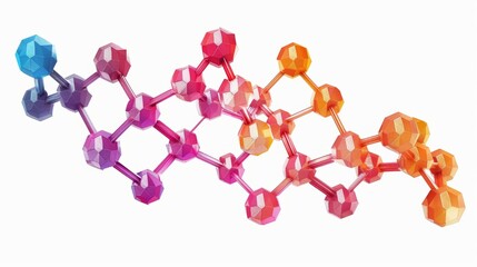 Vector depiction of adrenaline molecular formula, detailed and labeled, clean lines, vibrant colors, isolated on white, scientific illustration