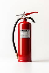 Red Fire Extinguisher with Pressure Gauge