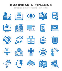 Business & Finance icons set for website and mobile site and apps.