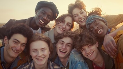 Fototapeta premium Group of Happy Friends