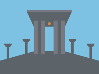 flat design bank vector illustration