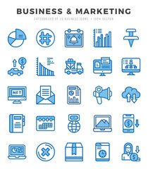 Business & Marketing Icon Bundle 25 Icons for Websites and Apps
