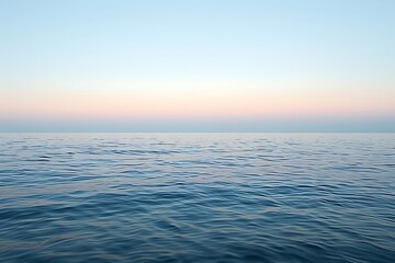 Obraz premium A minimalist interpretation of a calm sea at twilight