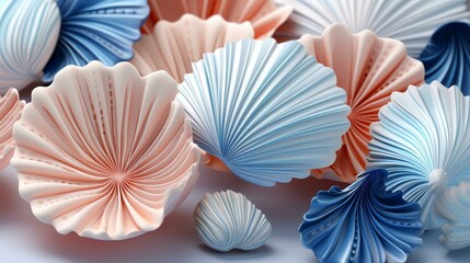 Elegant seashellthemed texture with fluid lines, intricate patterns, and highquality design.