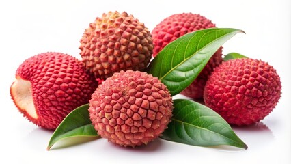 A lychee is a tropical fruit that is about the size of a small plum. The lychee has a thin, red, bumpy skin that is easily peeled to reveal a white, translucent flesh.