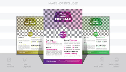 real estate flyer design template.