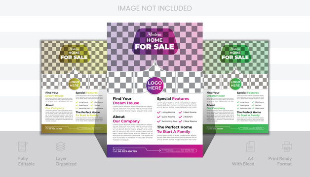 real estate flyer design template.