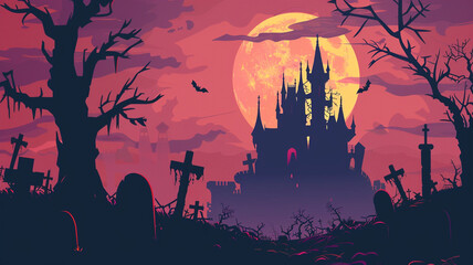 halloween background with bats