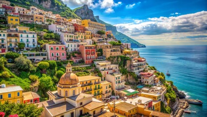  The beautiful village of Positano on the Amalfi Coast in Italy.