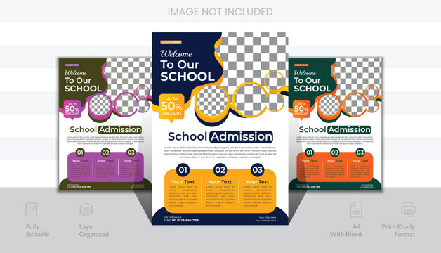 school admission flyer design.  