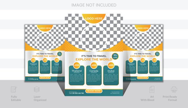 travel flyer design, enjoy the travel.