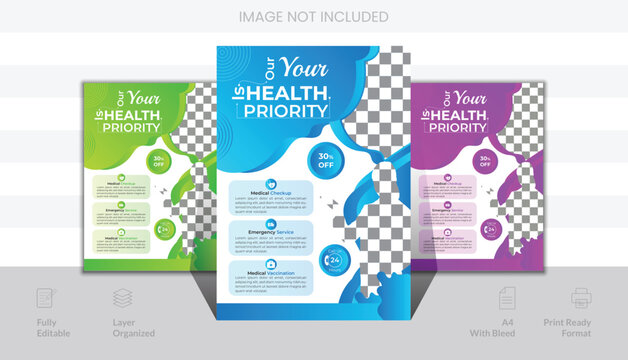 Health property flyer design. 