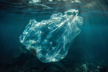 Fototapeta premium plastic_bag_in_the_sea 