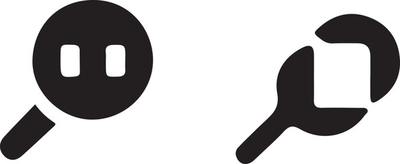 Search icon silhouette vector art illustration 