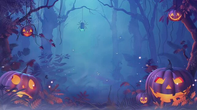 halloween background with pumpkins