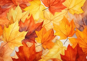 Autumn leaves on white background