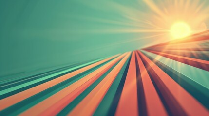 An abstract image symbolizing business growth, with rays of light radiating from a central point, creating a dynamic and optimistic atmosphere. Ample copy space allows for customizable text or