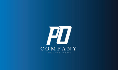 Obraz premium PO logo, Business logo, Gaming logo, Clothing logo, Letter logo