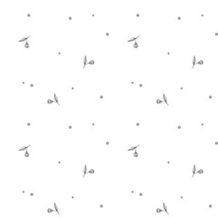 seamless floral pattern, flowers in black and white style, for children's textiles, packaging, cards, white background