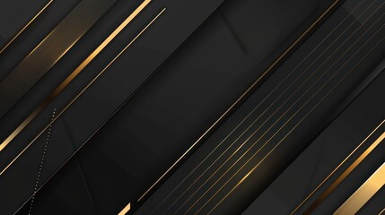 Obraz premium Abstract Geometric Background with Golden Lines