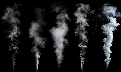 Abstract white smoke or steam swirls