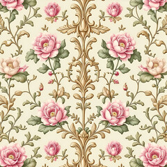 Fototapeta premium seamless pattern with roses
